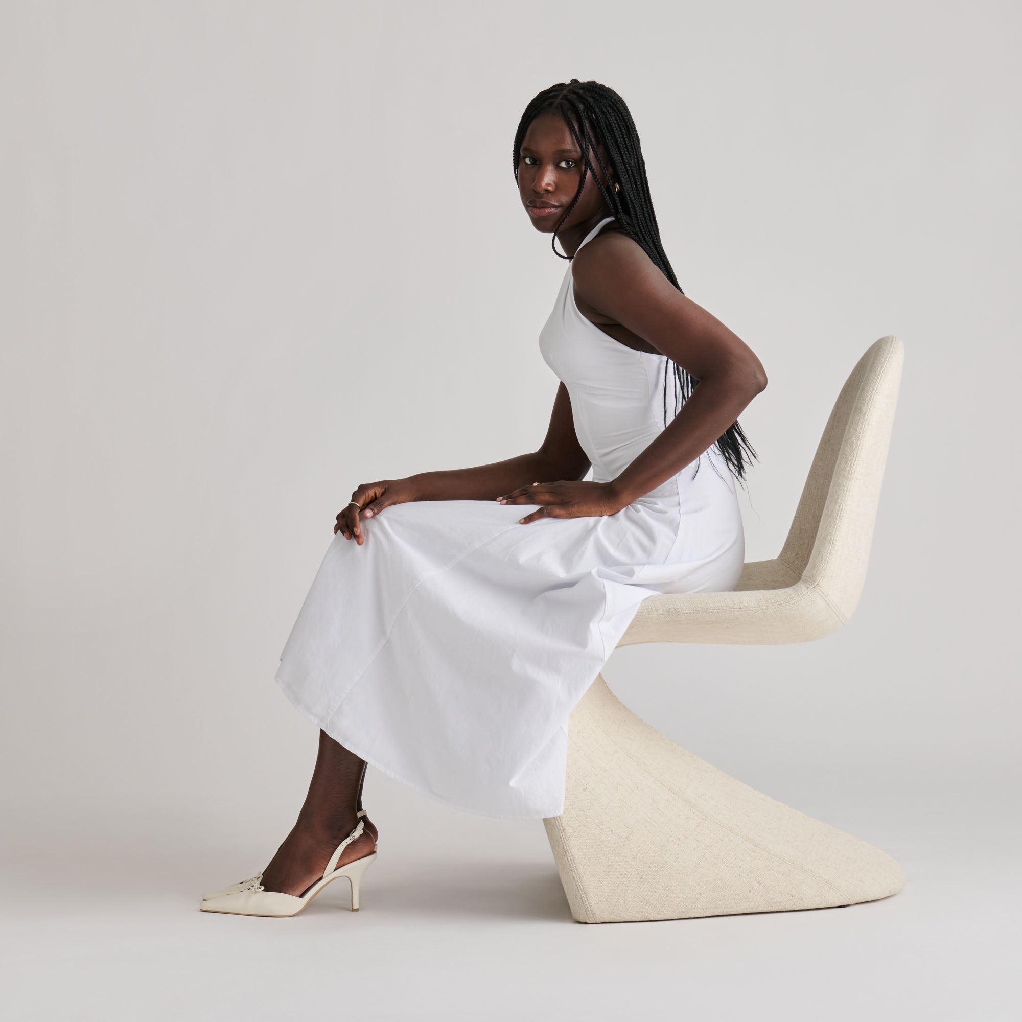 HAMYA HEELS WHITE LEATHER - view 4