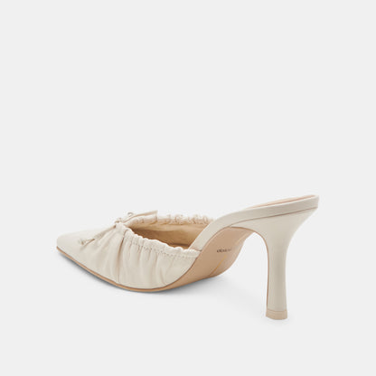 KAIRI HEELS IVORY CRINKLE PATENT