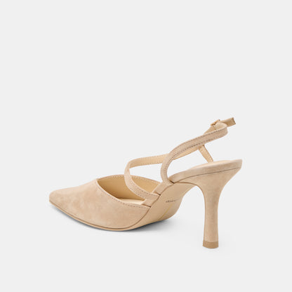 KAMRA HEELS CAMEL SUEDE