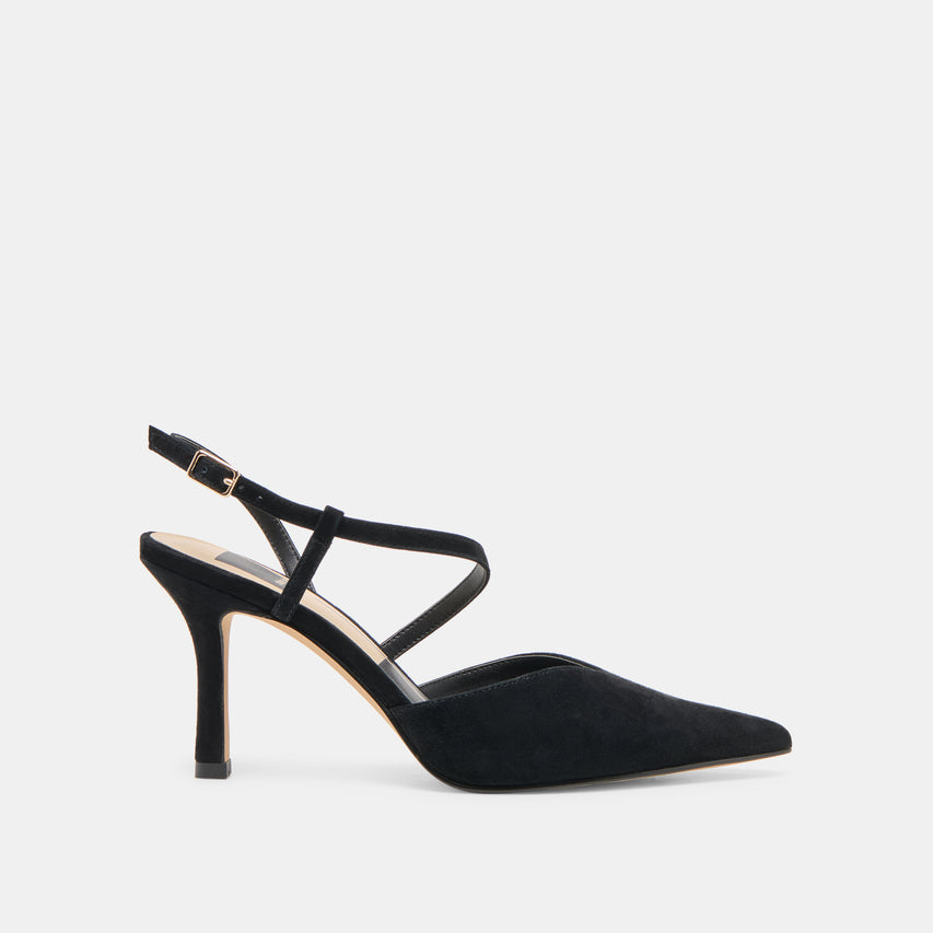 KAMRA HEELS ONYX SUEDE
