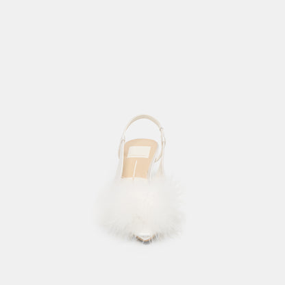 KAMY HEELS TRUE WHITE SATIN
