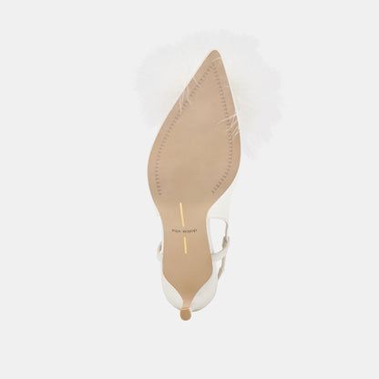 KAMY HEELS TRUE WHITE SATIN