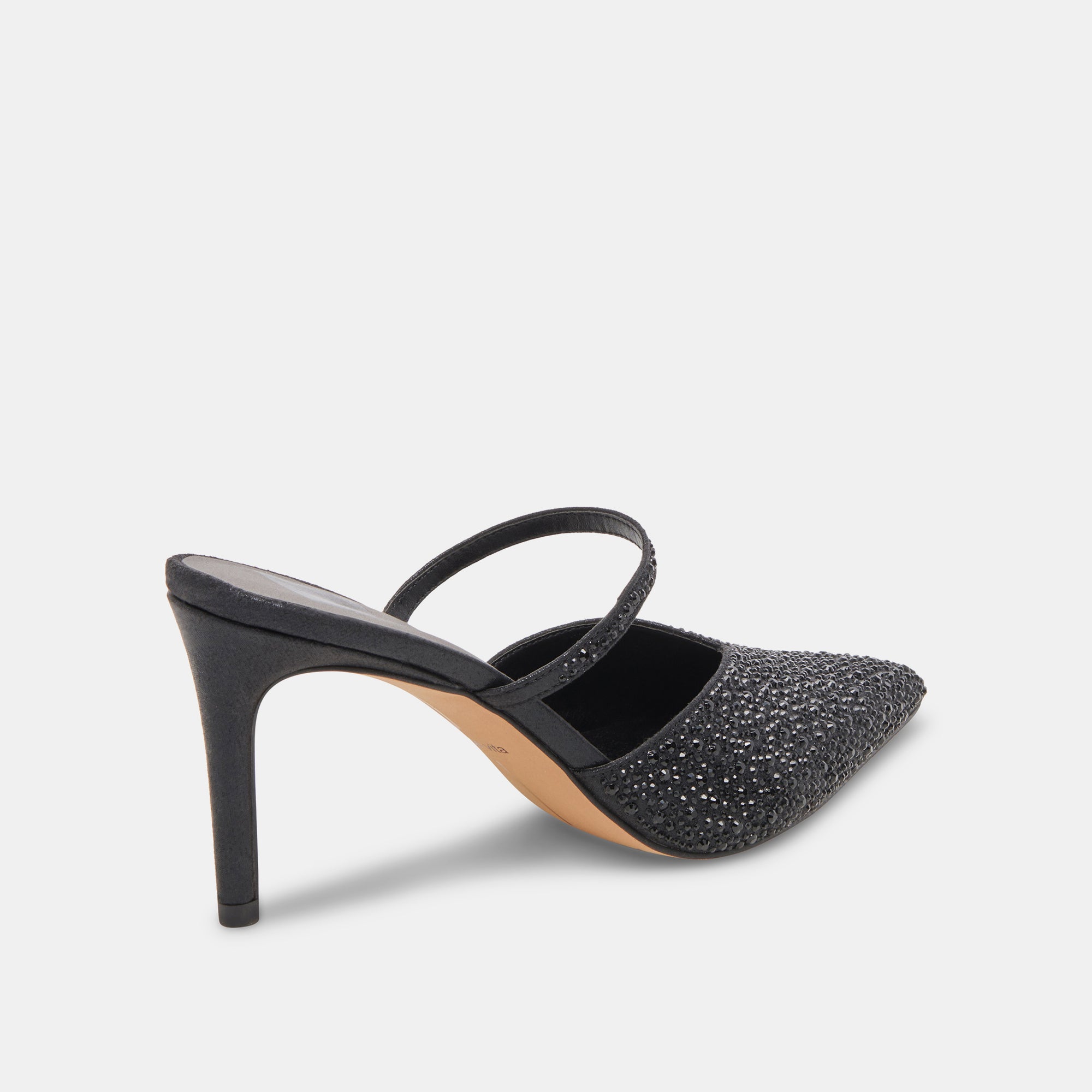 KANIKA CRYSTAL HEELS BLACK METALLIC FABRIC - view 4