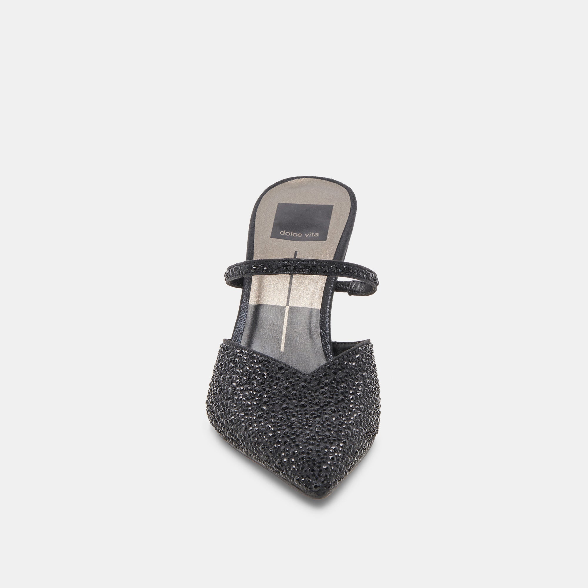 KANIKA CRYSTAL HEELS BLACK METALLIC FABRIC - view 7