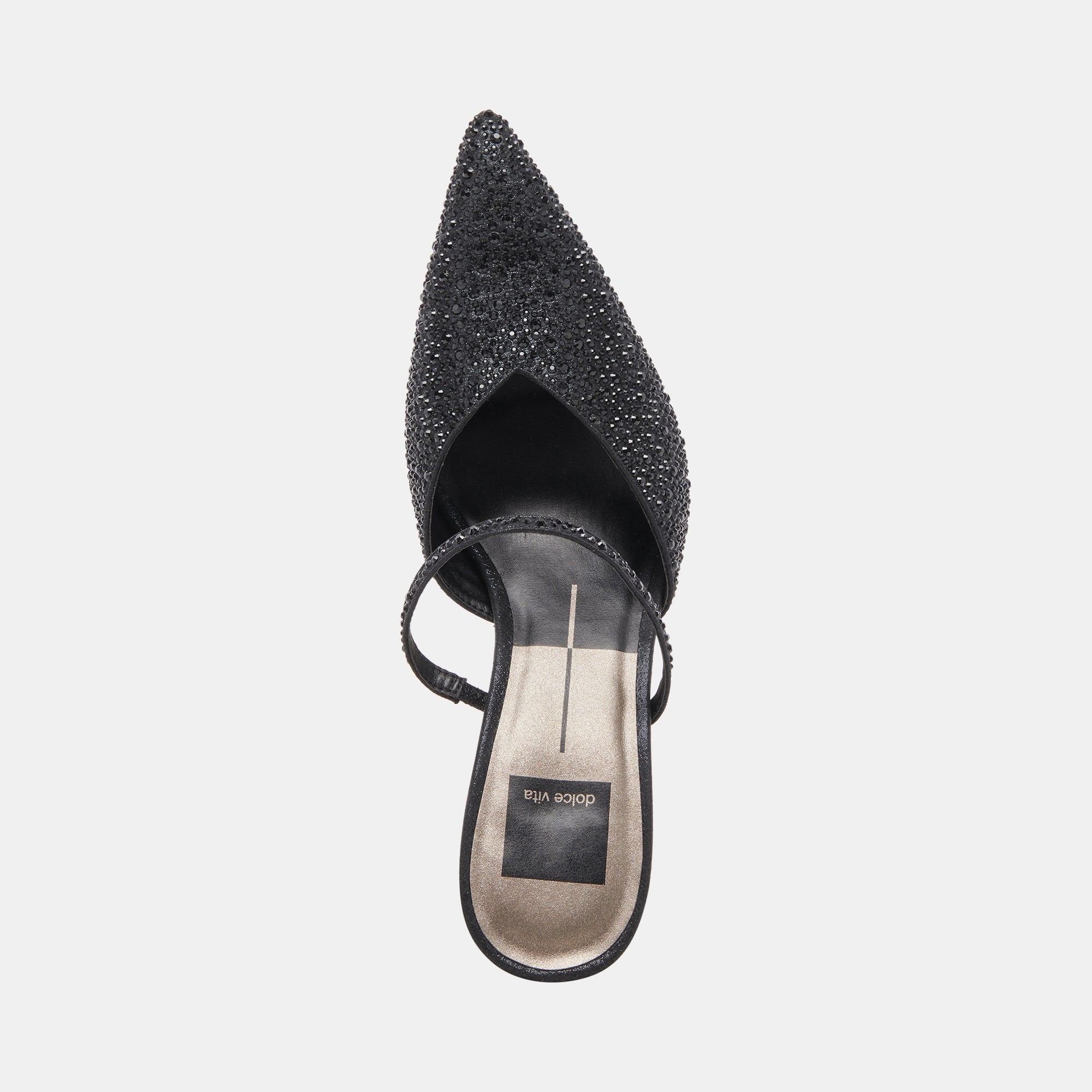 KANIKA CRYSTAL HEELS BLACK METALLIC FABRIC - view 9