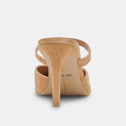 KANIKA HEELS TAN SUEDE - re:vita