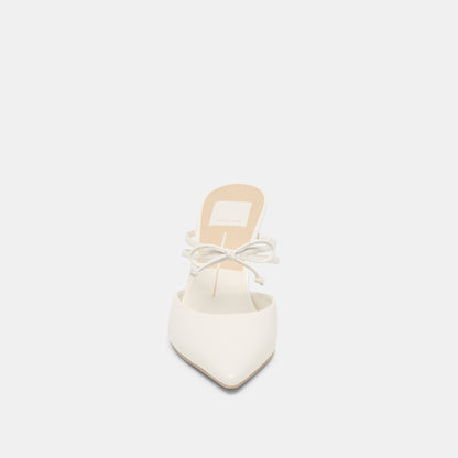 KLAIRE PEARL HEELS TRUE WHITE LEATHER