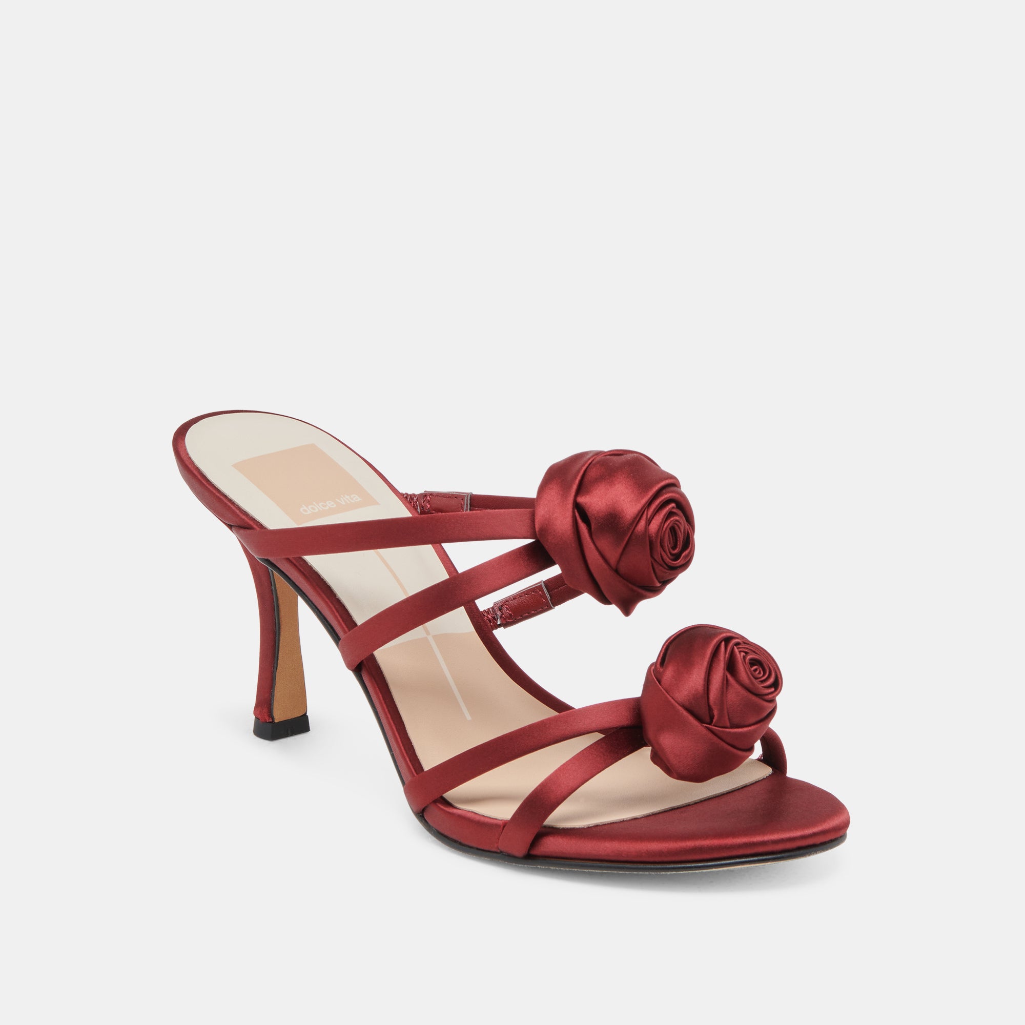 LINZY HEELS WINE SATIN - view 2