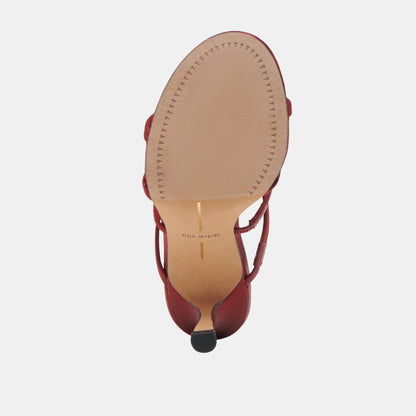LINZY HEELS WINE SATIN