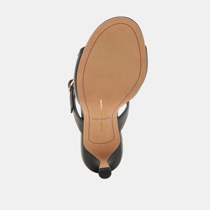 LORALI HEELS BLACK LEATHER