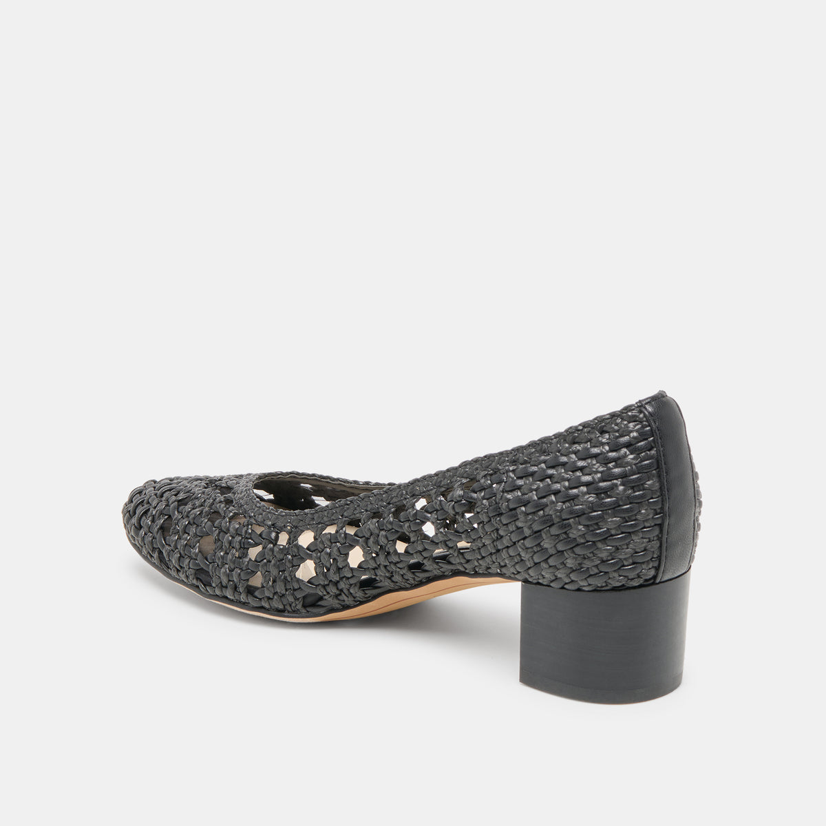 LULA HEELS BLACK WOVEN RAFFIA - view 5