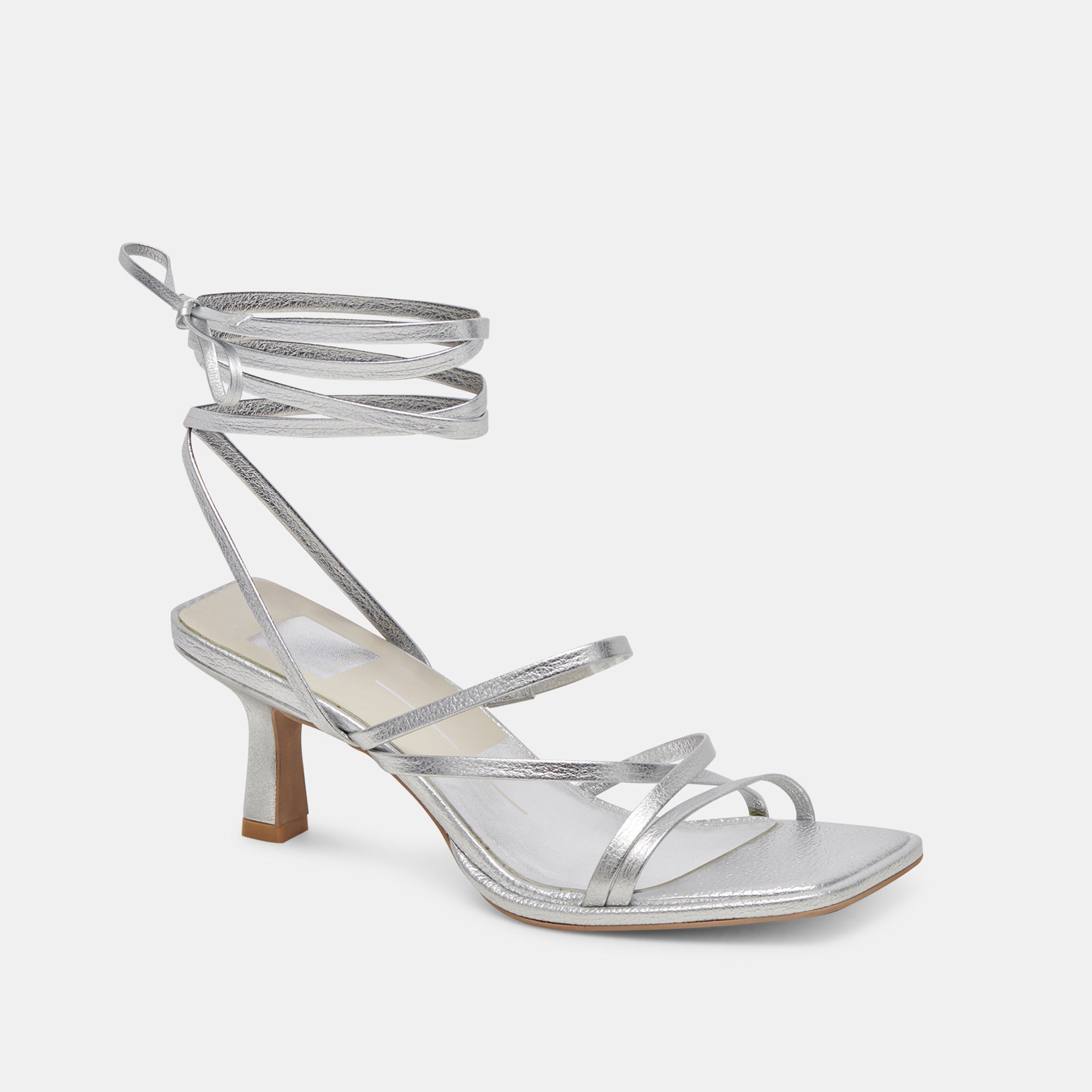 MALABO HEELS SILVER METALLIC LEATHER - view 3