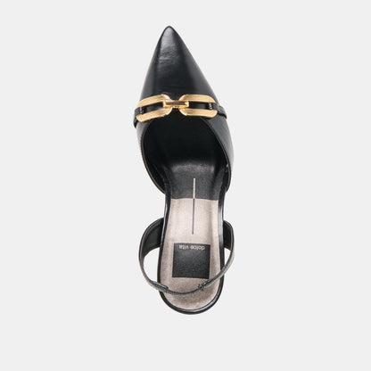 MALIK HEELS MIDNIGHT CRINKLE PATENT