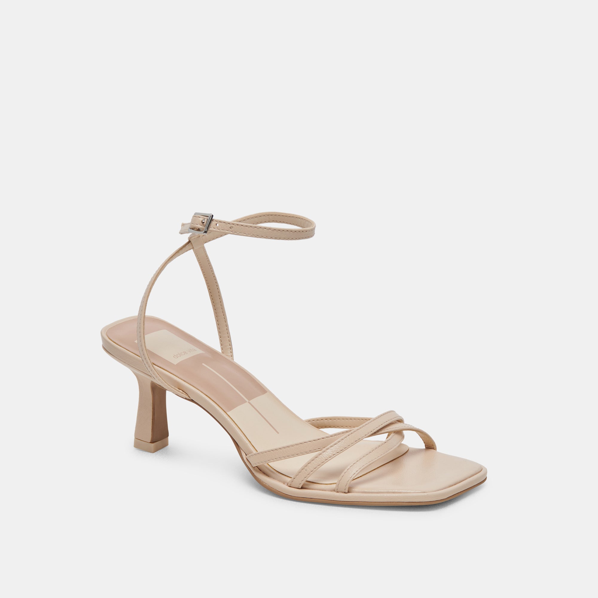MANJI WIDE HEELS BONE PATENT LEATHER - view 2