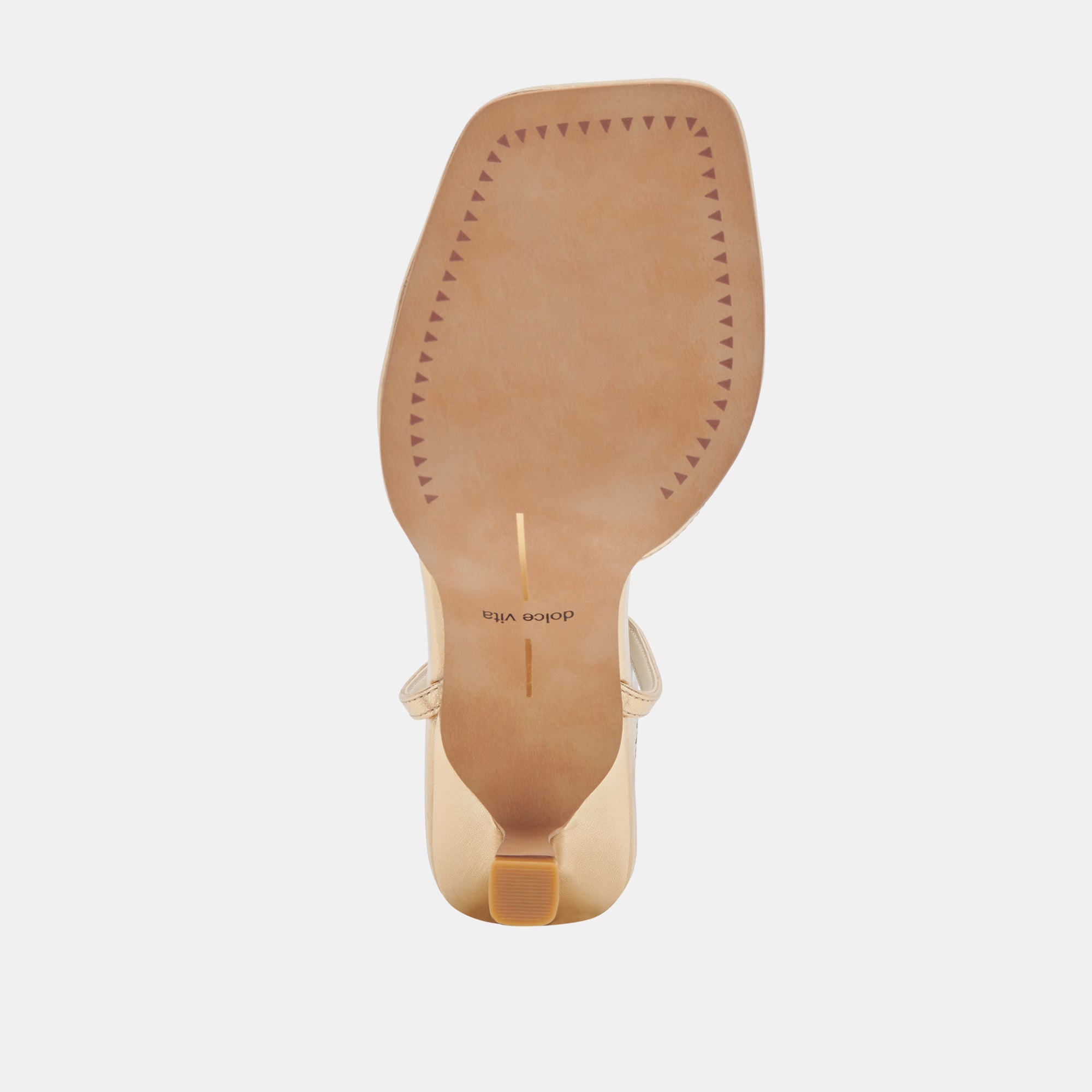 MANJI WIDE HEELS LIGHT GOLD METALLIC LEATHER - view 9