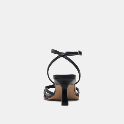 MANJI WIDE HEELS MIDNIGHT PATENT LEATHER