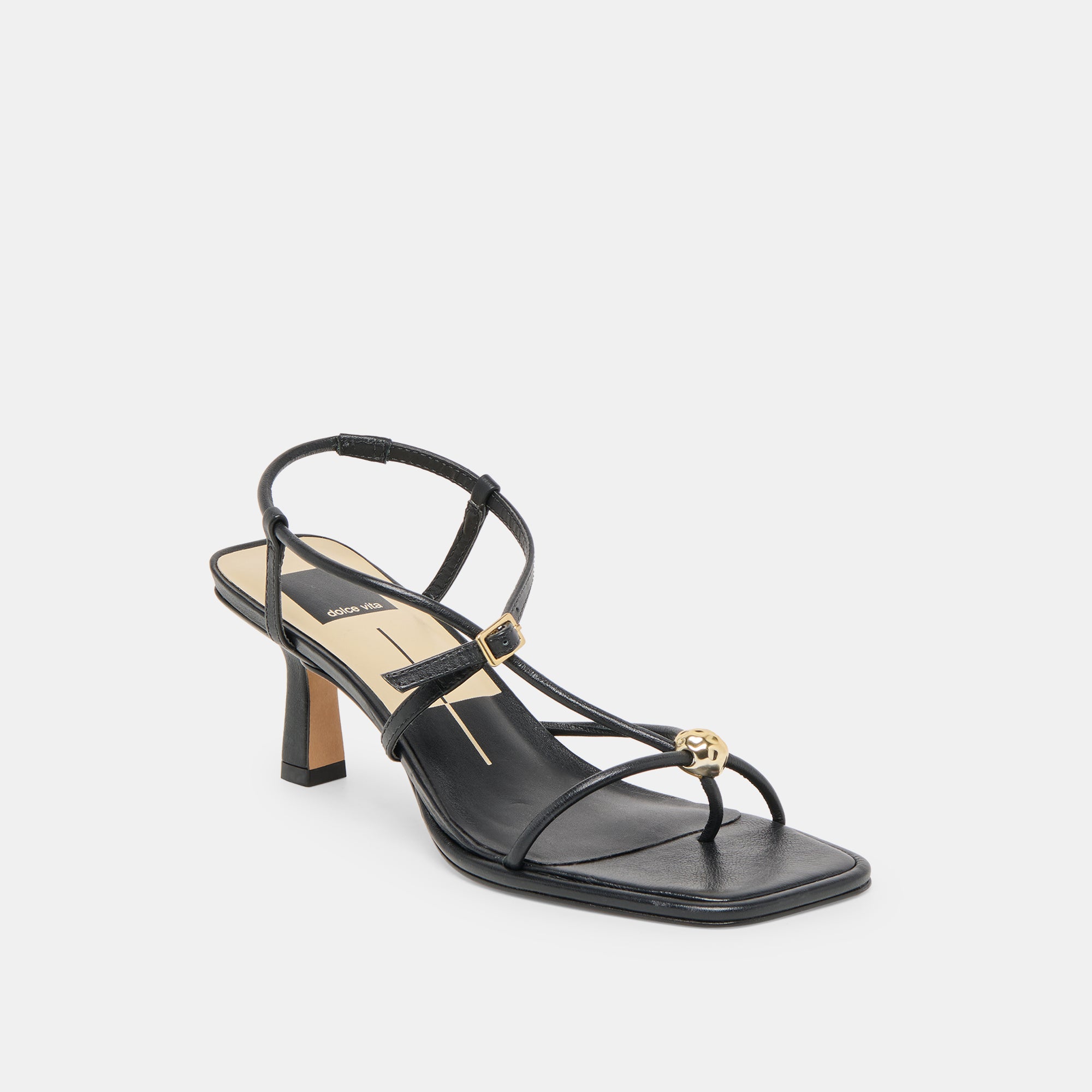 MYLEE WIDE HEELS BLACK LEATHER - view 2