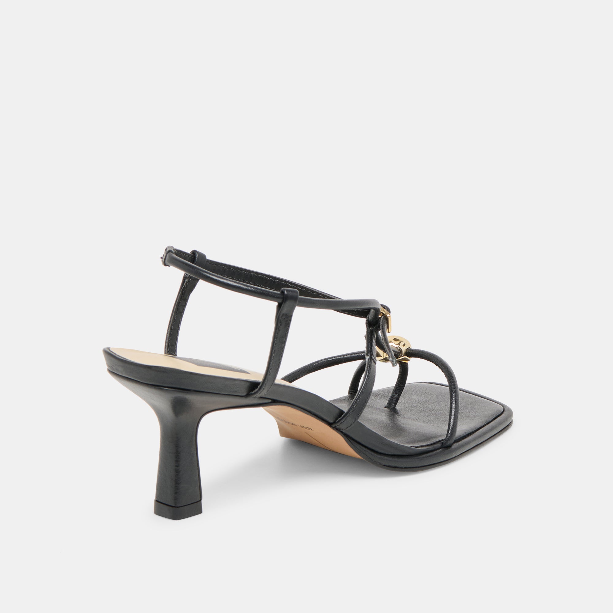 MYLEE WIDE HEELS BLACK LEATHER - view 3