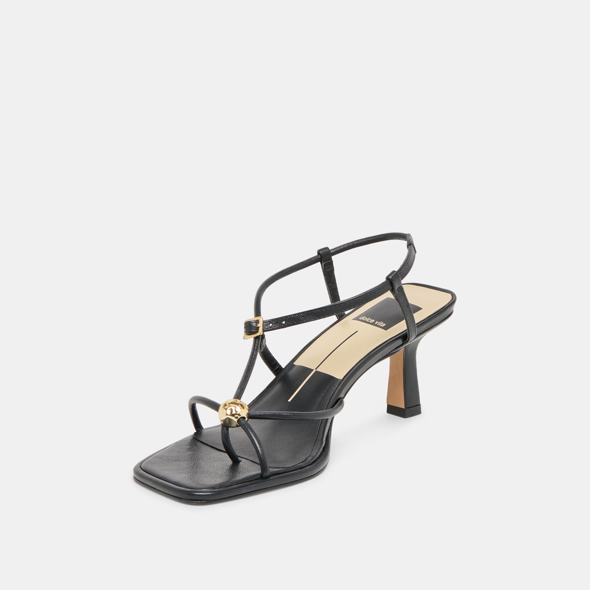 MYLEE WIDE HEELS BLACK LEATHER - view 4