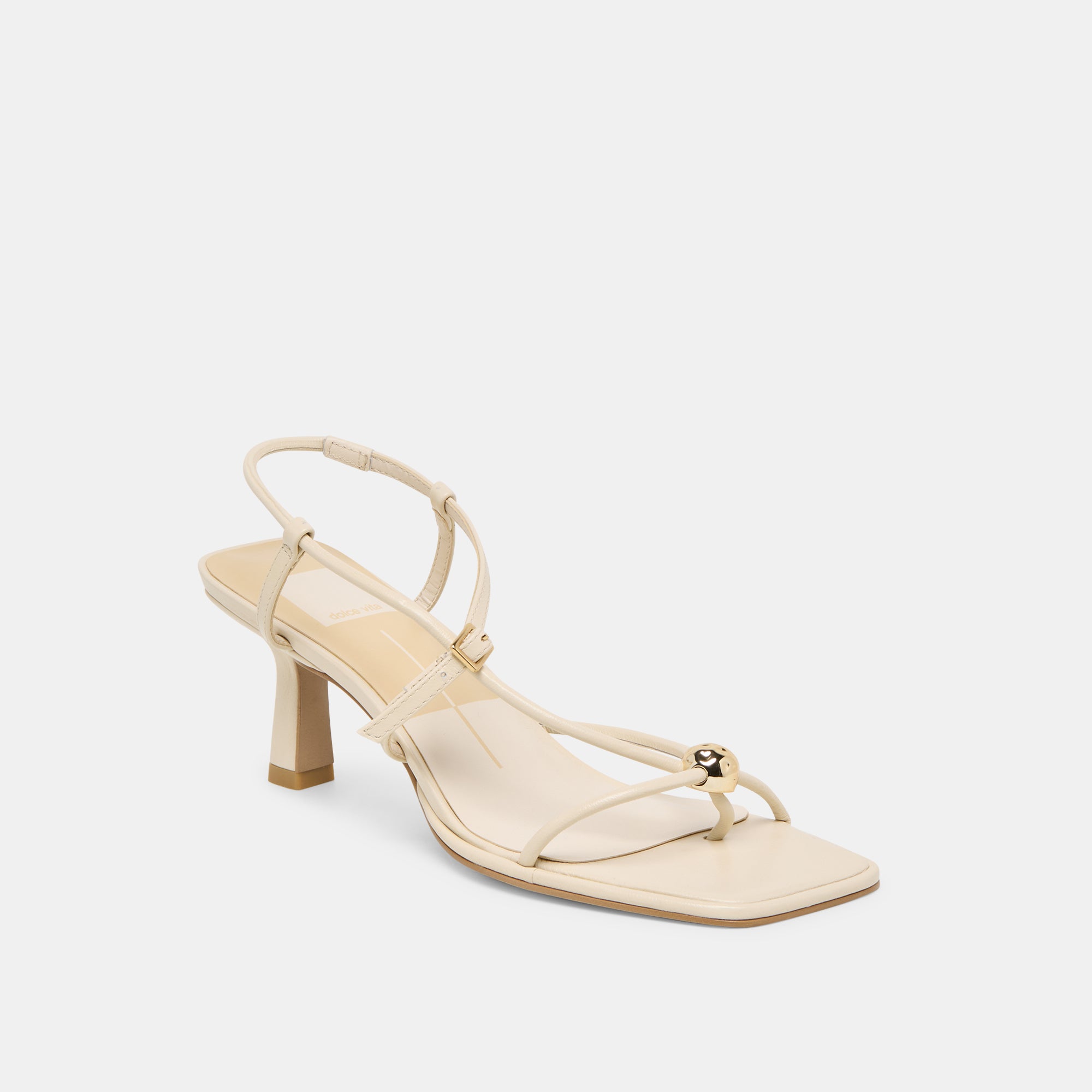 MYLEE WIDE HEELS CREME LEATHER - view 2