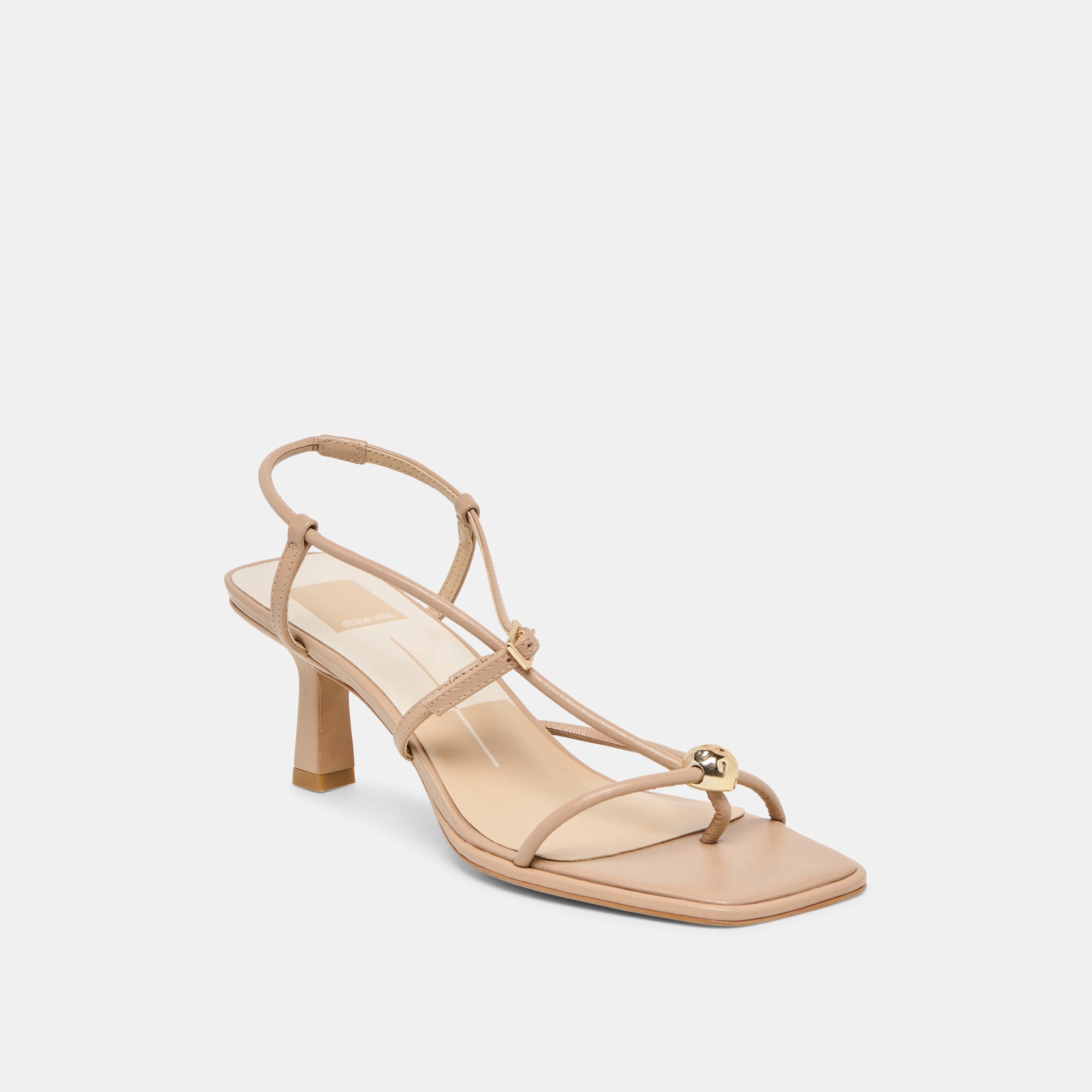 MYLEE WIDE HEELS LIGHT TAN LEATHER - view 2