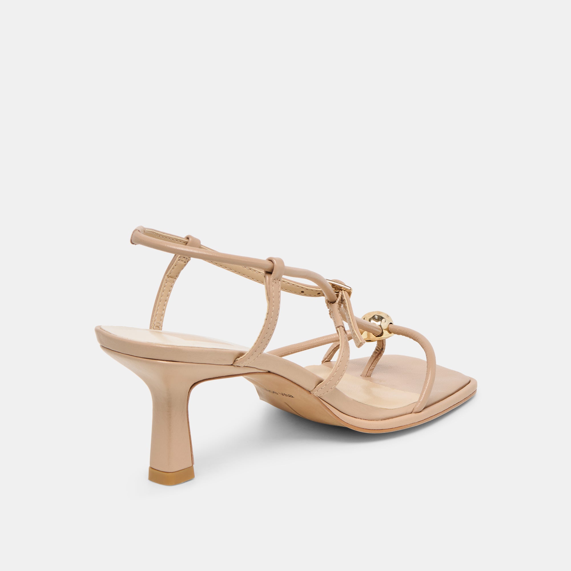 MYLEE WIDE HEELS LIGHT TAN LEATHER - view 3