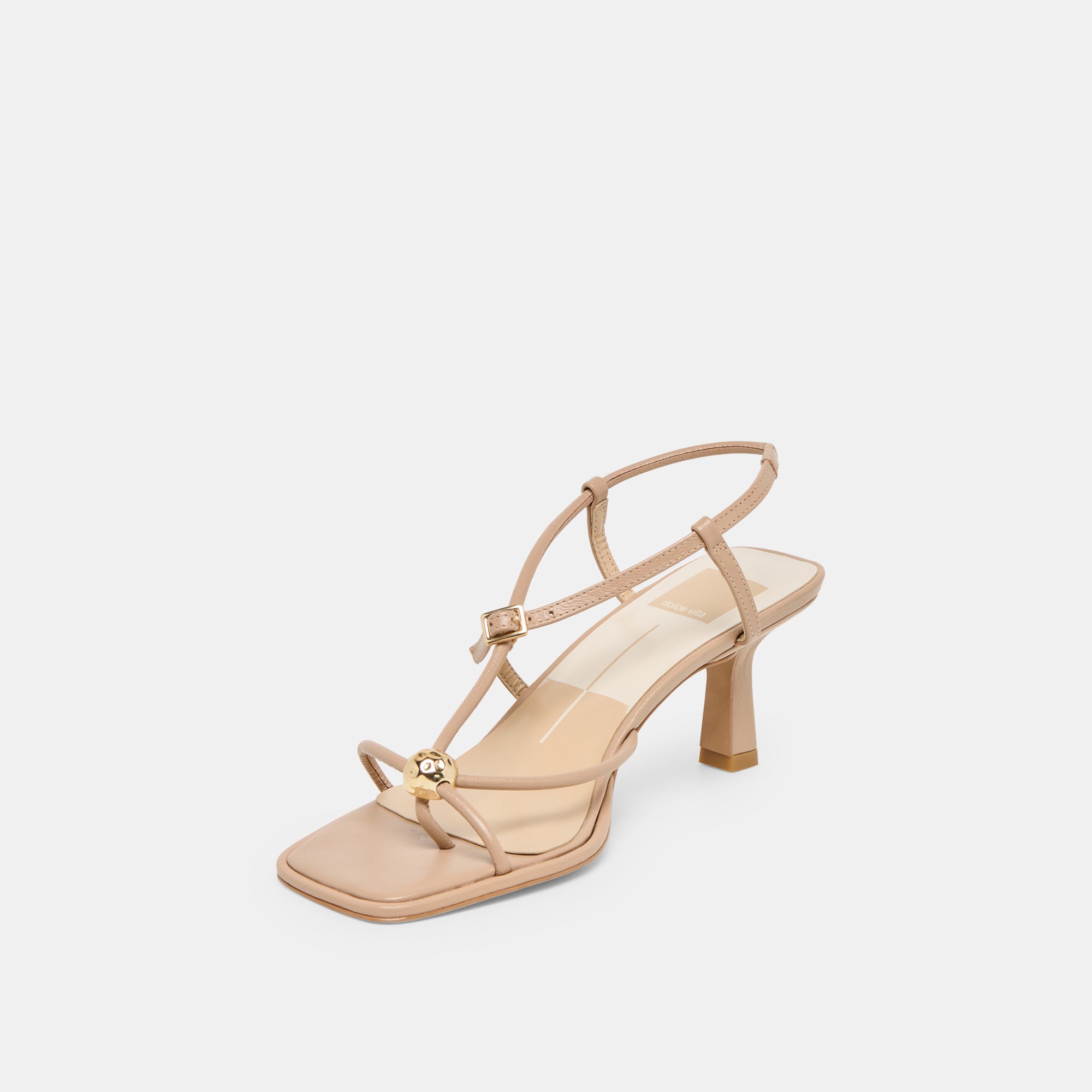 MYLEE WIDE HEELS LIGHT TAN LEATHER - view 4