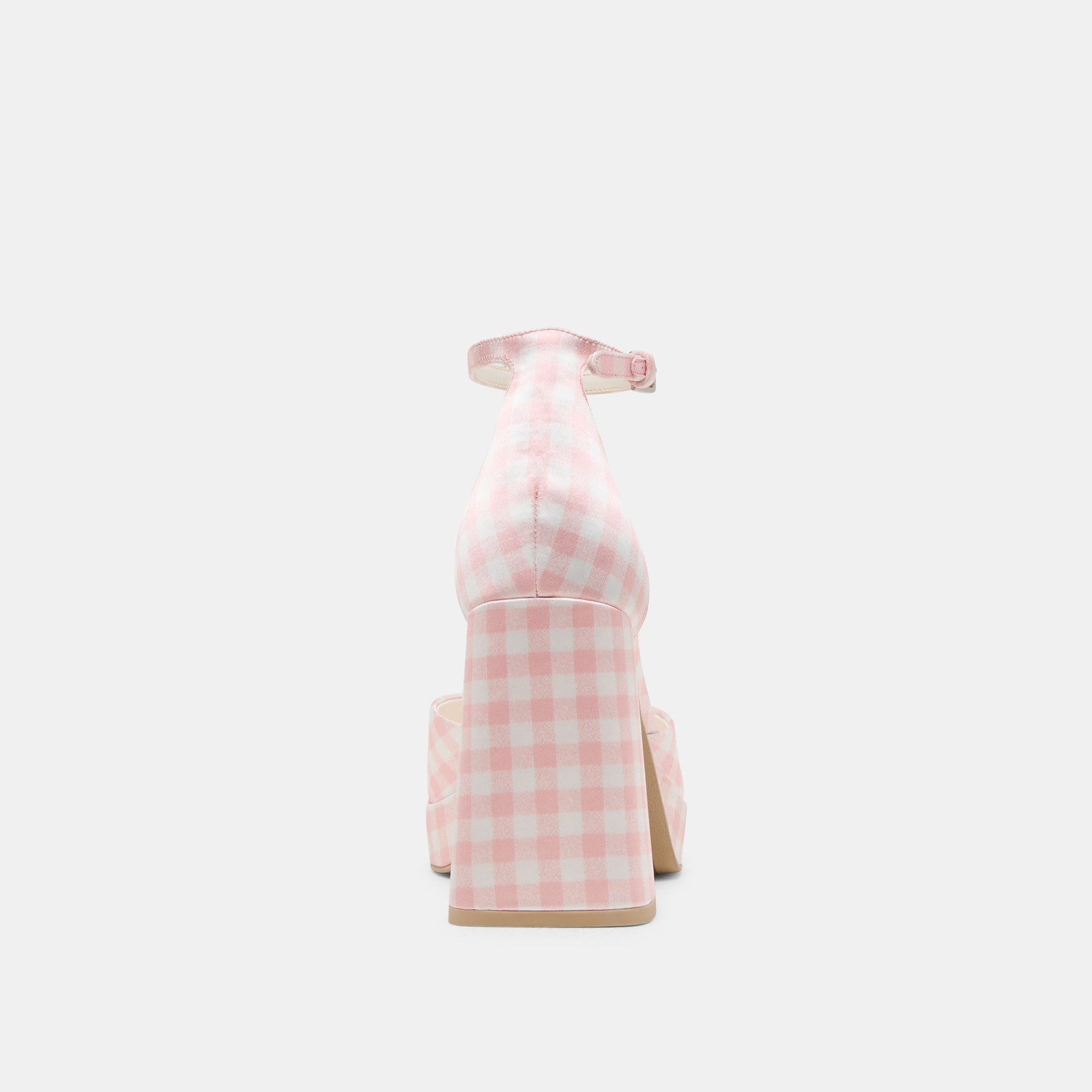 PANDRO X BYRDIE GOLF HEELS PINK PLAID GINGHAM - view 13