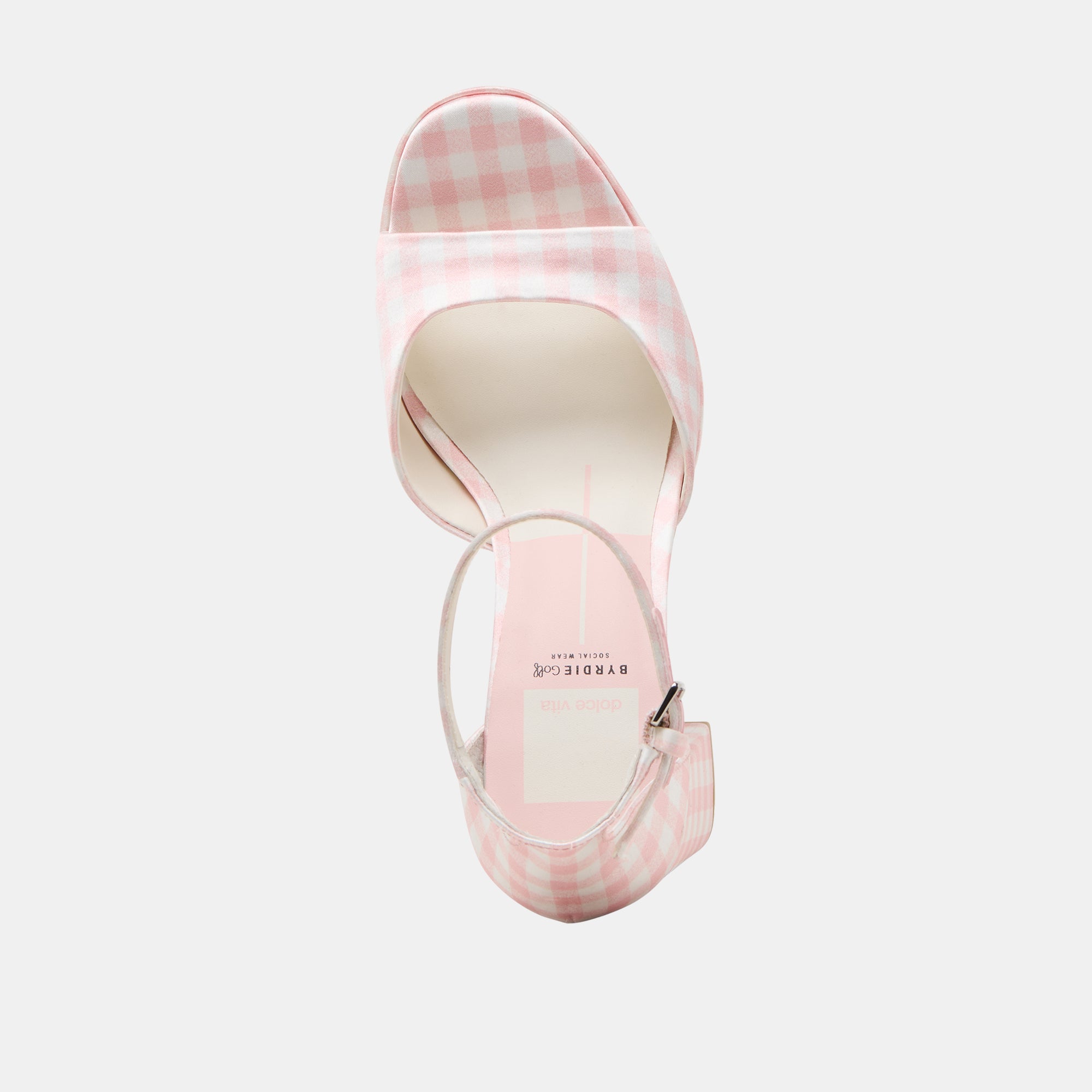 PANDRO X BYRDIE GOLF HEELS PINK PLAID GINGHAM - view 14