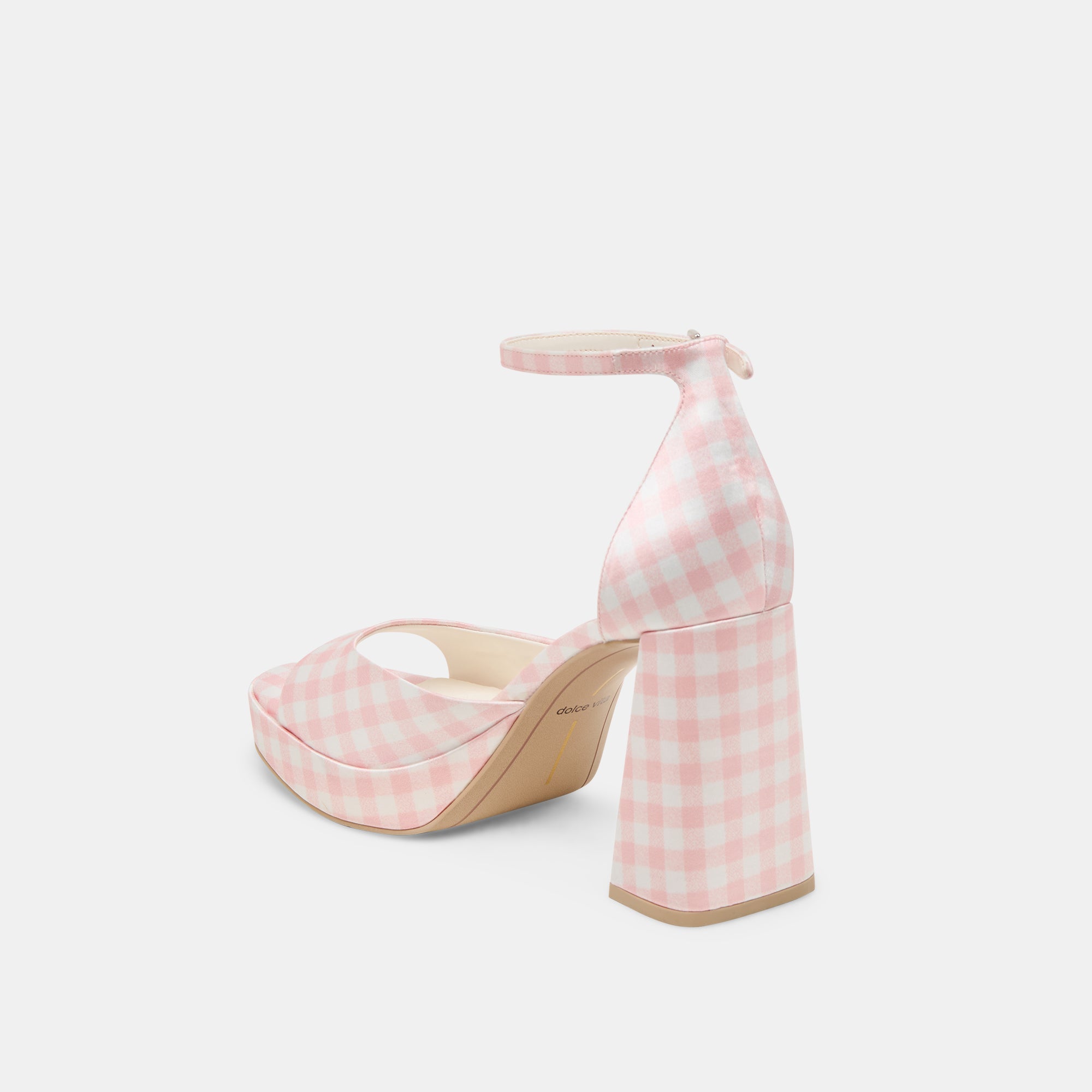 PANDRO X BYRDIE GOLF HEELS PINK PLAID GINGHAM - view 10