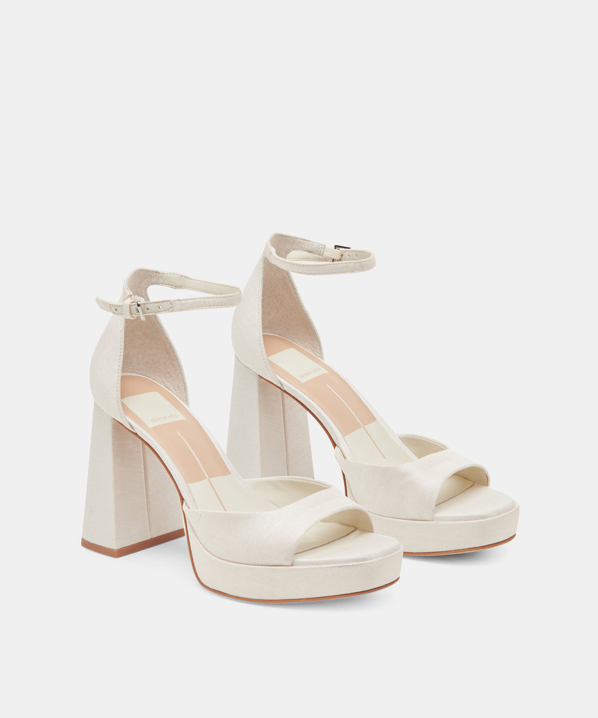 PANDRO HEELS WHITE SATIN - view 2