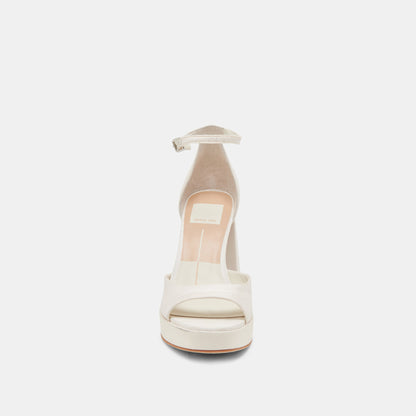 PANDRO HEELS WHITE SATIN - re:vita