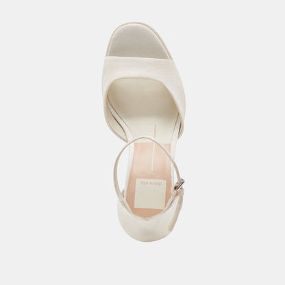 PANDRO HEELS WHITE SATIN - re:vita