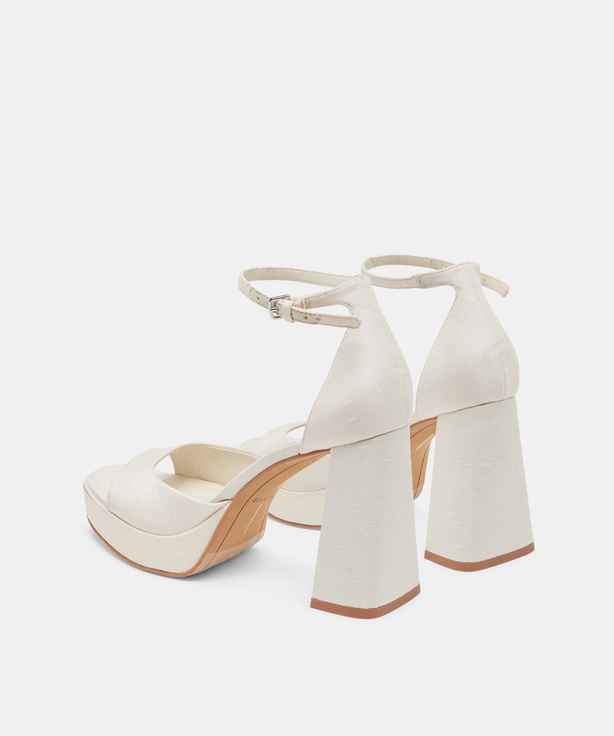 PANDRO HEELS WHITE SATIN - view 5