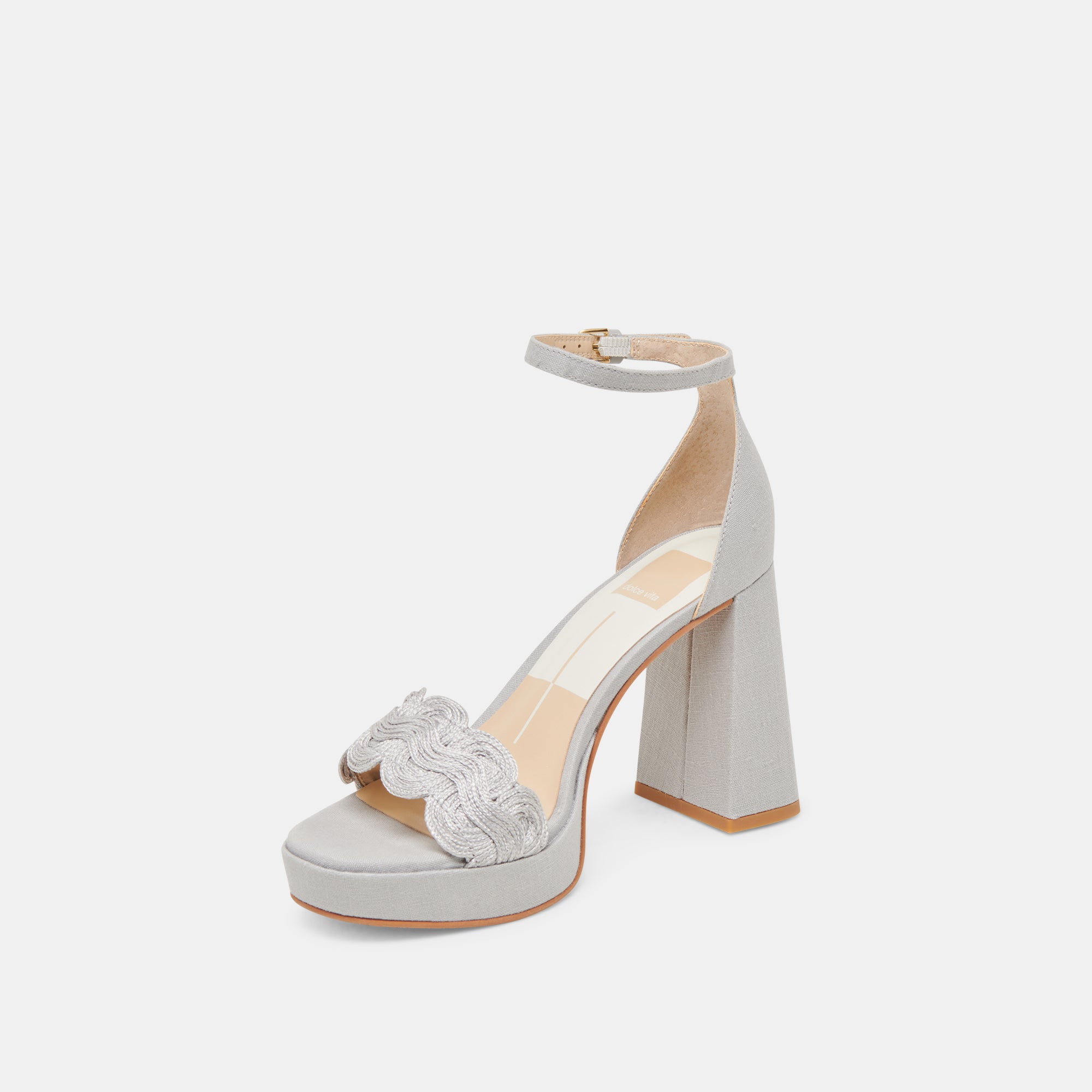 PELTIN HEELS GREY WOVEN RAFFIA - view 6