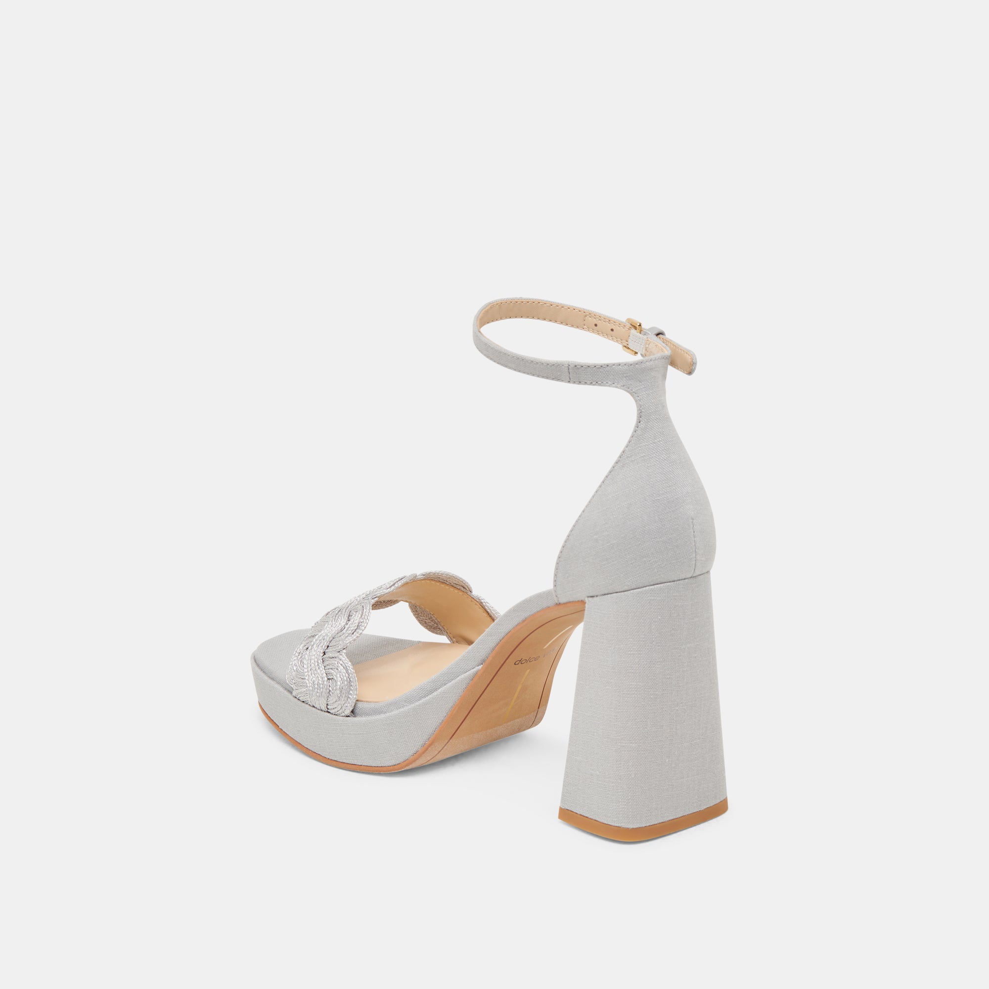 PELTIN HEELS GREY WOVEN RAFFIA - view 7