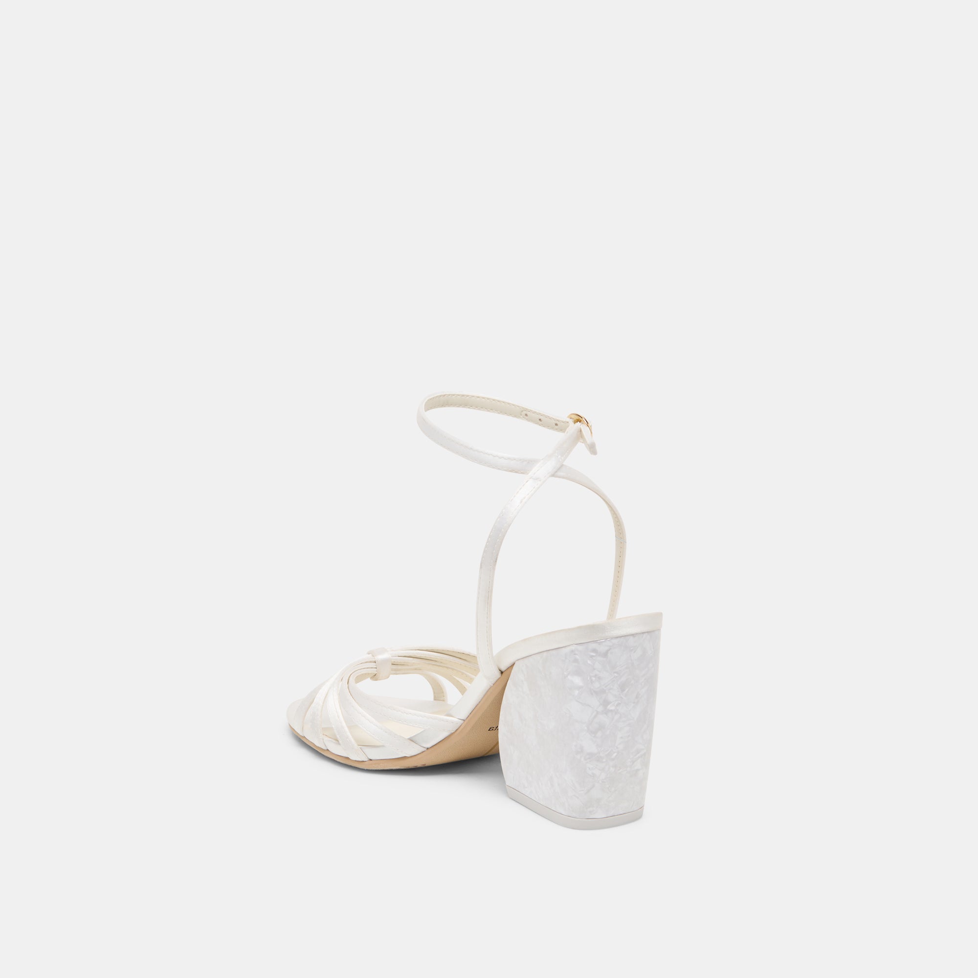 RONICA HEELS TRUE WHITE SATIN - view 7