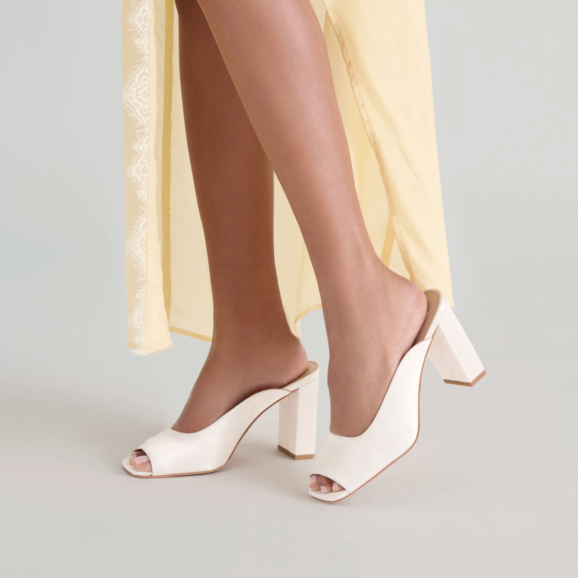 SABELA HEELS OFF WHITE SATIN - view 2
