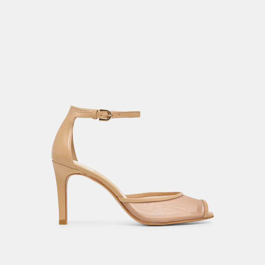 SERLO MESH HEELS CAFE MESH