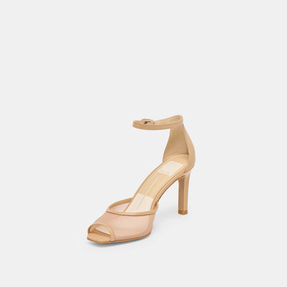 SERLO MESH HEELS CAFE MESH