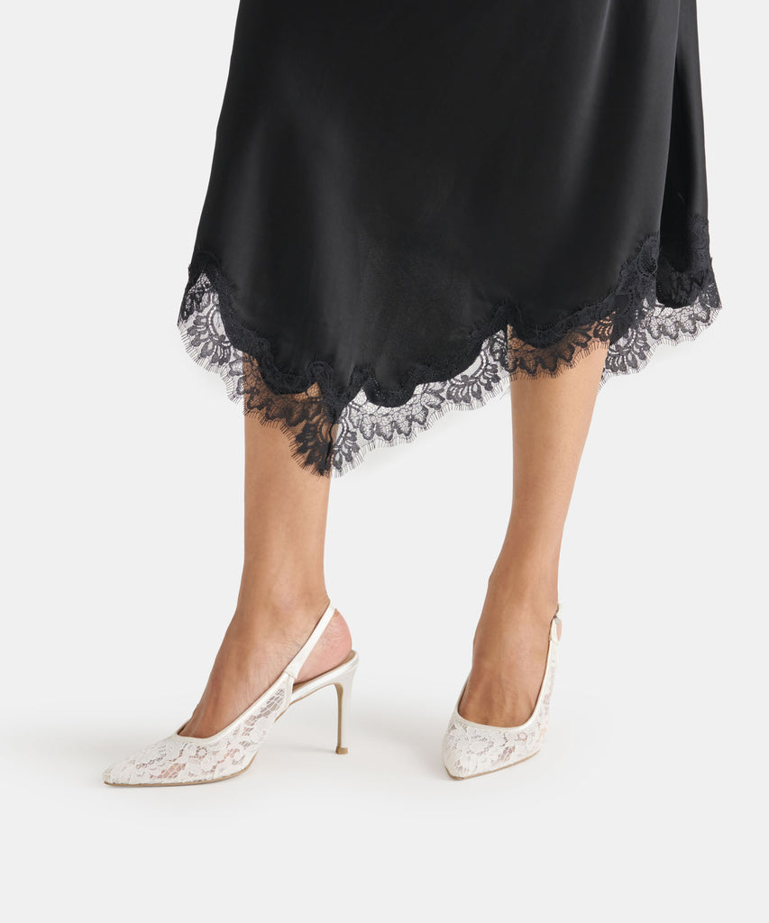 YAMI HEELS TRUE WHITE LACE