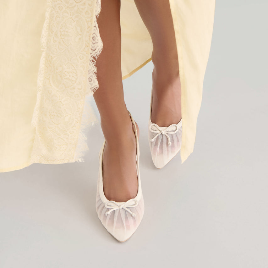 YELA HEELS WHITE TULLE