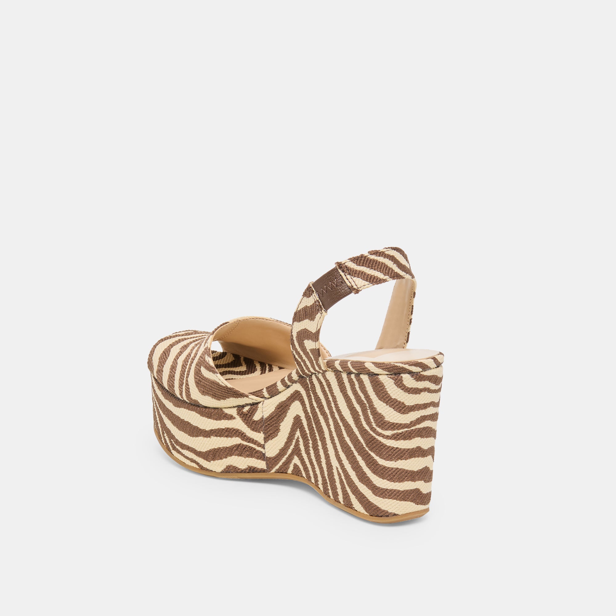 AKERA WEDGES BEIGE ZEBRA RAFFIA - view 5