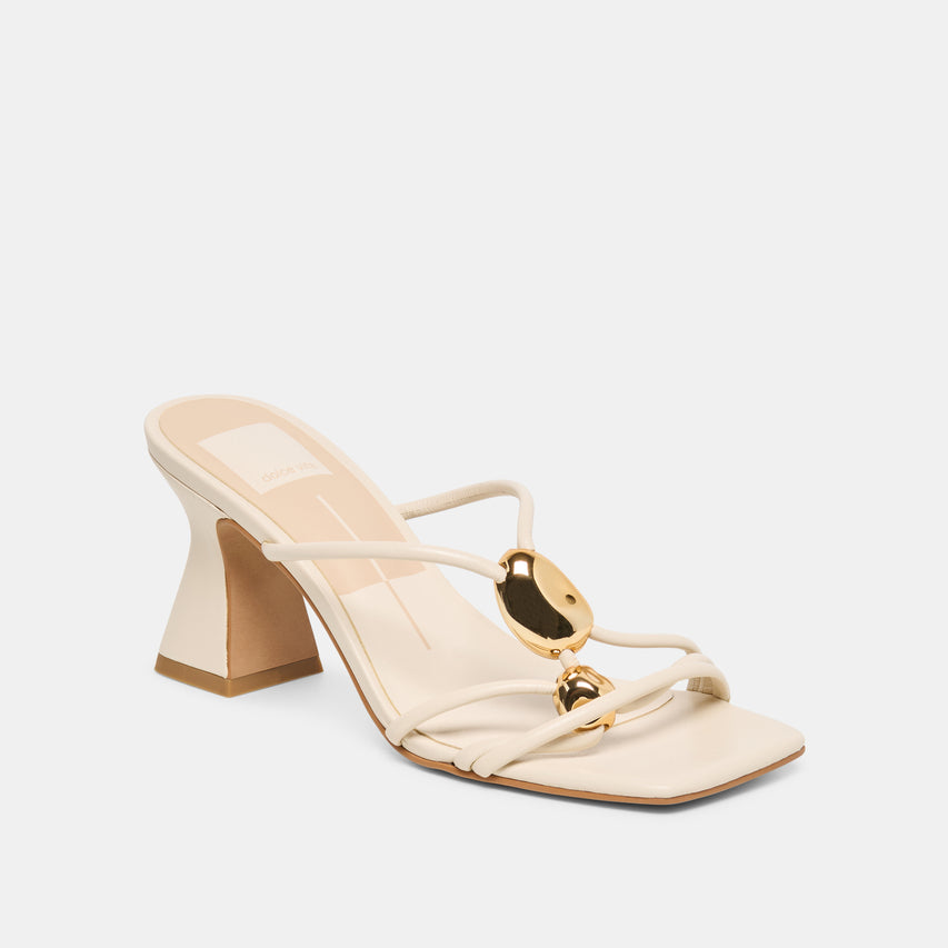 ALAYNA HEELS BONE LEATHER
