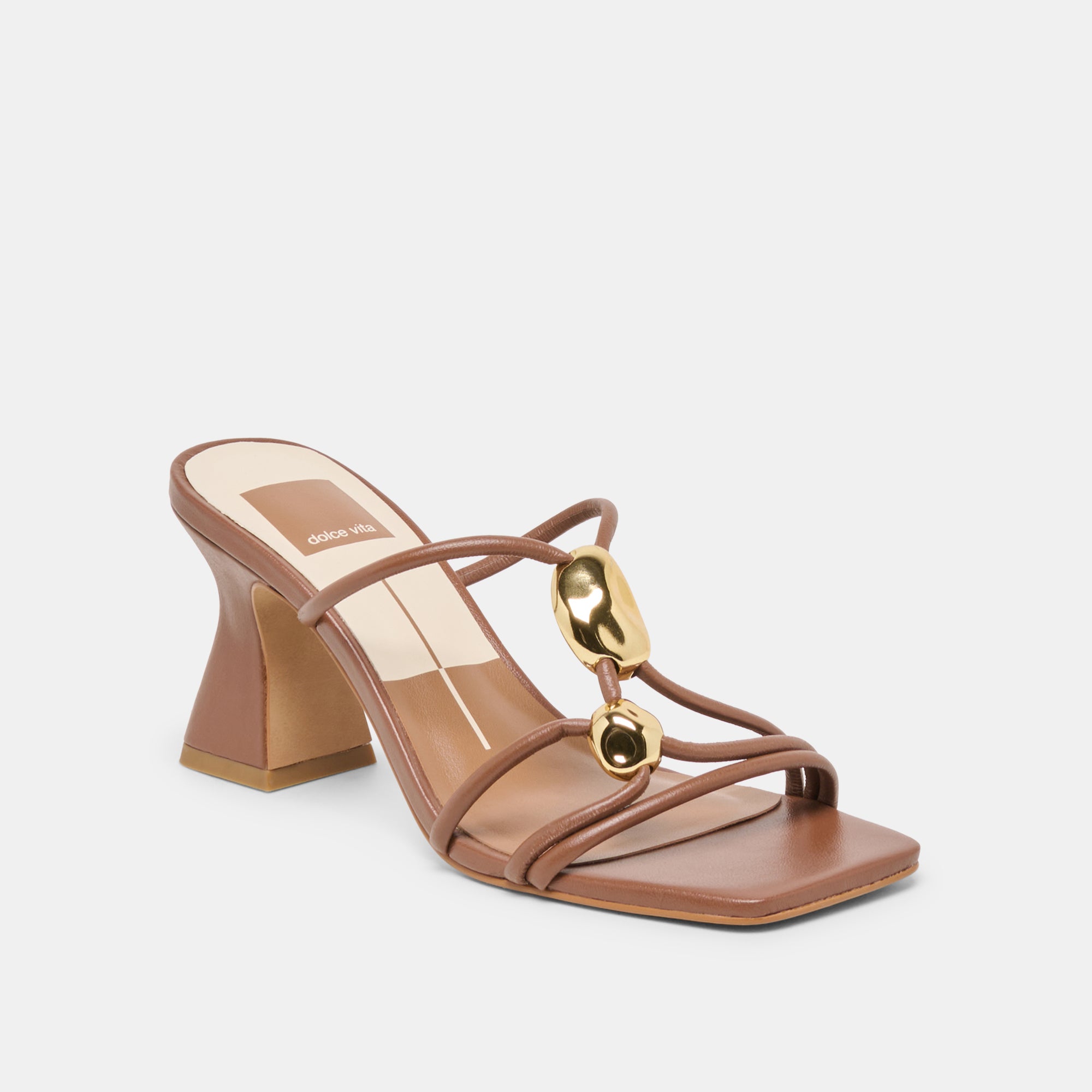 ALAYNA HEELS COGNAC LEATHER - view 3