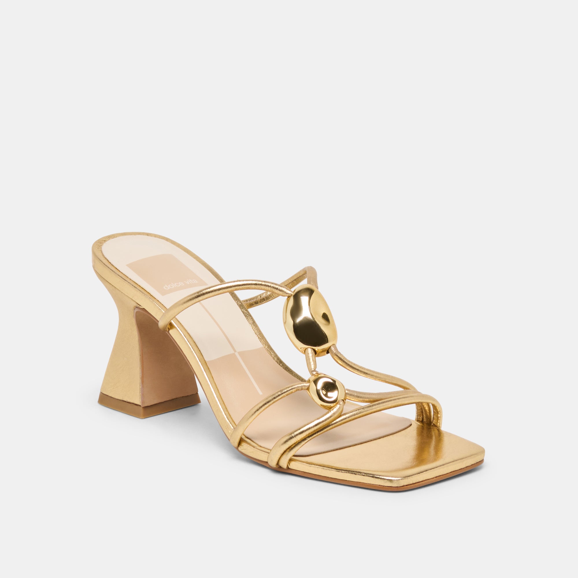 ALAYNA HEELS GOLD LEATHER - view 2