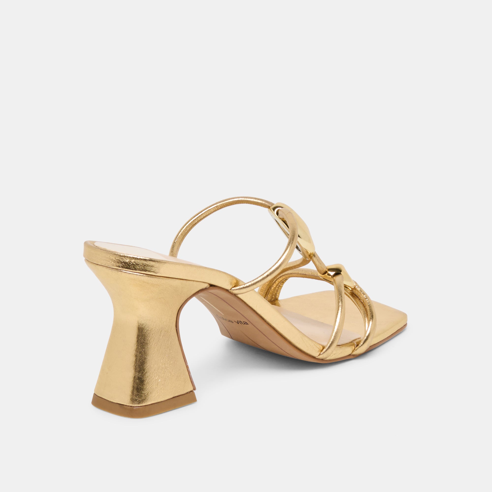 ALAYNA HEELS GOLD LEATHER - view 3