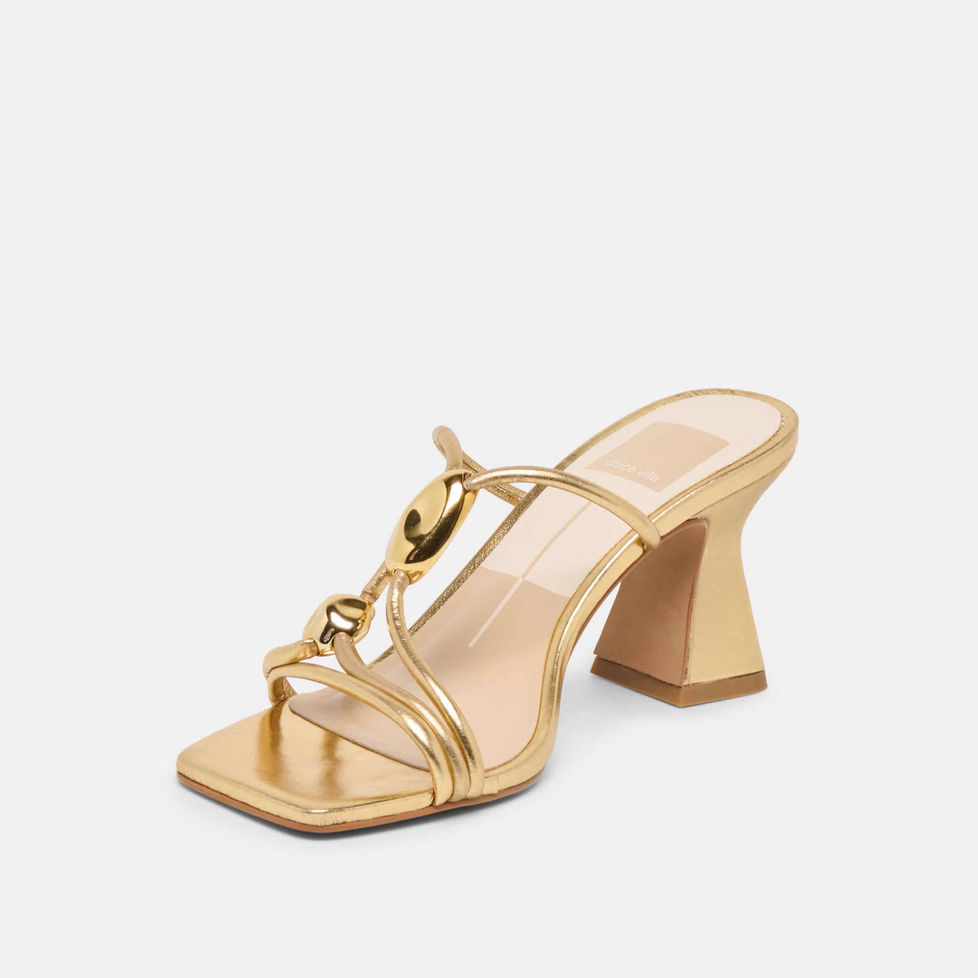 ALAYNA HEELS GOLD LEATHER - view 4