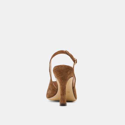ALINNA HEELS BROWN SUEDE
