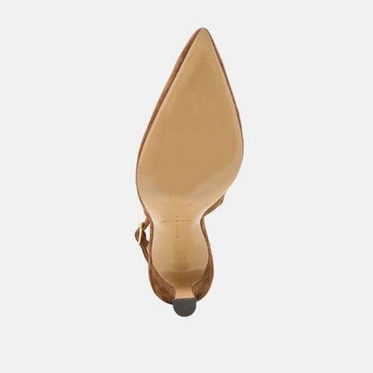 ALINNA HEELS BROWN SUEDE